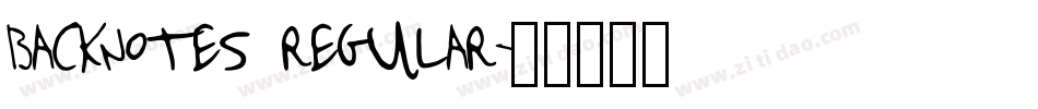 Backnotes regular字体转换